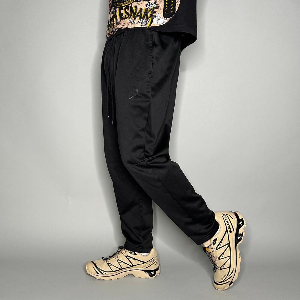 Vintage Y2K Jordan Sweatpants Mens XL Jet Black Polyester Joggers Subtle Jumpman